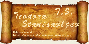 Teodora Stanisavljev vizit kartica